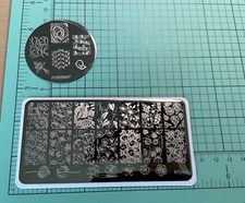 Nail Art Stamping Manicure Template (D) Image Plates 2 pcs. EUC
