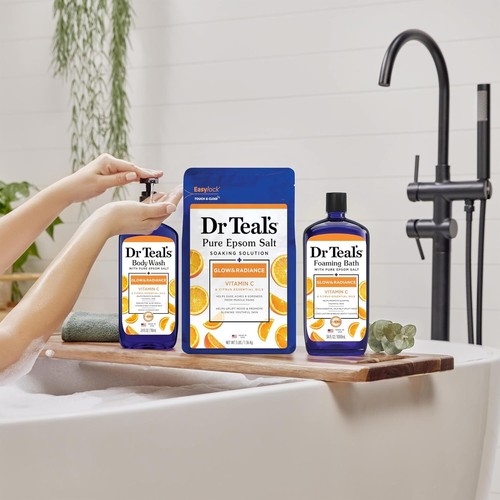 Body Wash with Pure Epsom Salt, Glow & Radiance with Vitamin C & Citrus - Picture 7 of 11
