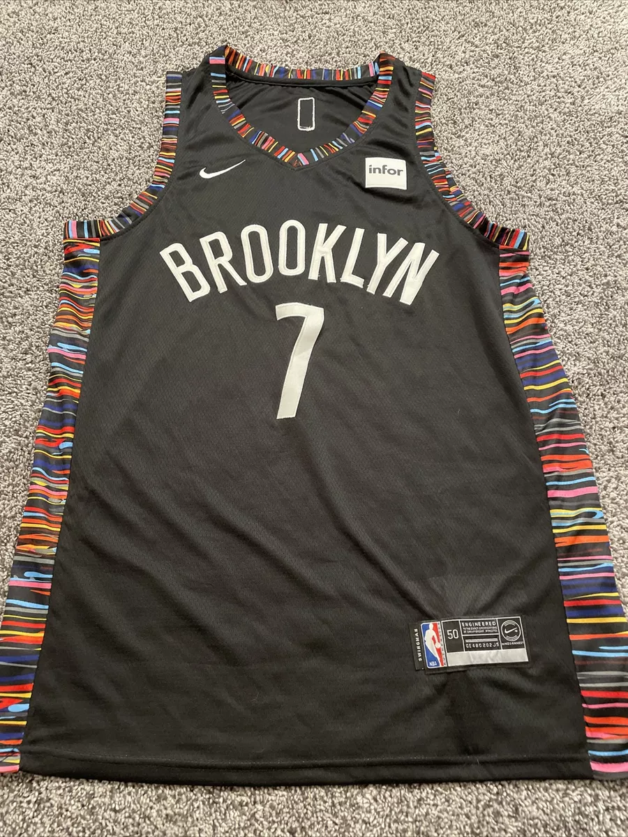 Kevin Durant Brooklyn Nets #7 Black Swingman BIGGIE SIZE 50 M NBA JERSEY