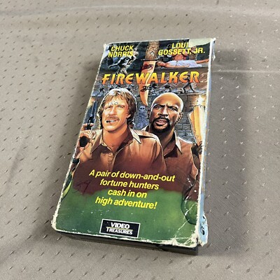 Fire Walker  VHS Used Movie VCR Video Tape Chuck Norris  Worn Case