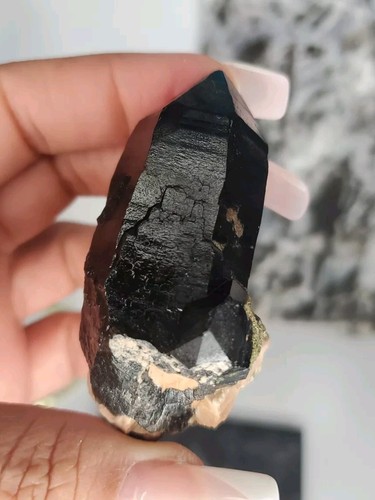 Natural Black Quartz ,Morion Crystal Cluster Specimen 86g - Picture 2 of 21