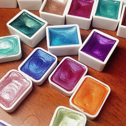 60 Colors Watercolor Painting Set Shimmer Metal Paint Set for Travel Handicrafts - Picture 5 of 12