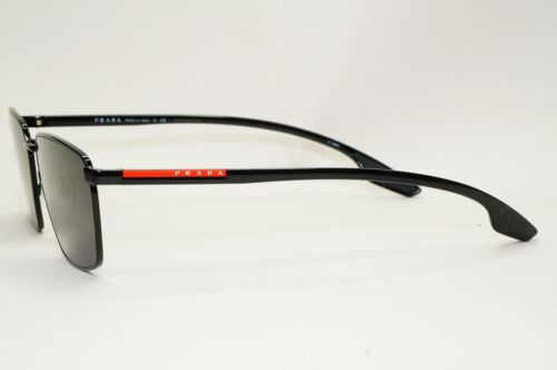 Prada Sunglasses Black Glossy Square Angular Rossa PS52MV VPS 52M 1AB-1O1 54mm - Picture 3 of 12