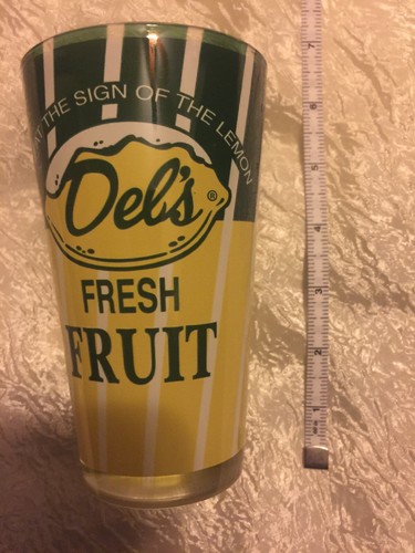 Del's Lemonade Glass-Stop At The Sign Of The Lemon- Fresh Fruit 16oz. - Picture 2 of 3