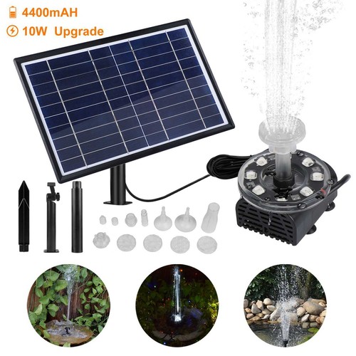 Solar Teichpumpe 10W 230/h Gartenteich Set Wasserspiel Teich Springbrunnenpumpe - Bild 2 von 28