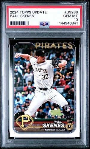 2024 Topps Update Paul Skenes Rookie Debut Card #US288!  PSA 10!
