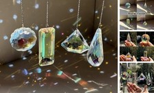 4PCS Crystal Sun Catcher Prisms,Hanging Suncatchers with Glass Prism,Rainbow