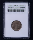 1915 Buffalo Nickel 5c ANACS MS63 BB498