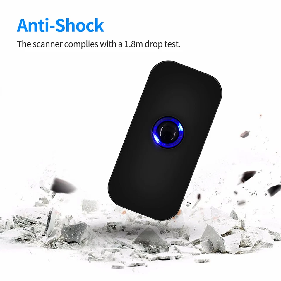 Handheld 3-in-1 Barcode Scanner 1D/2D/QR Bar Reader Support BT & 2.4G Wireless & - Image 4 of 4