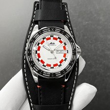 Mido Ocean Star Worldtimer 40.5mm Silver Leather Men's Watch M026.830.16.030.00