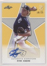 2020 Leaf Perfect Game National Showcase Yellow 16/25 Ryan Higgins Auto 1u6