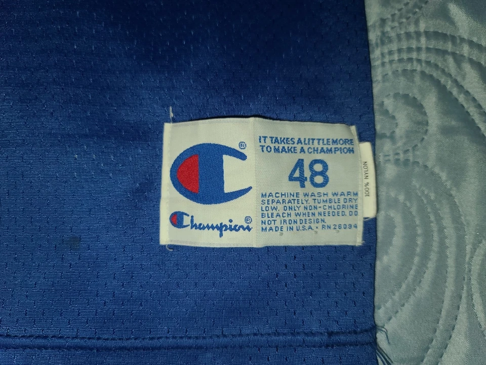 Camiseta de fútbol americano Jim Kelly #12 Buffalo Bills CAMPEÓN vintage de la NFL talla 48 Foto 3 de 4