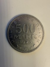 Münz-Set Deutsches Reich: 500 Mark 1923 A + 10 Pfennig 1900 + 5 Pfennig 1908 E