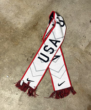 Nike U.S. USA Soccer Scarf Stars Stripes Fringe Red White Blue Colors
