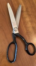 Vintage WISS Pinking Shears 9", Heavy Duty, Black Handle, Made in USA