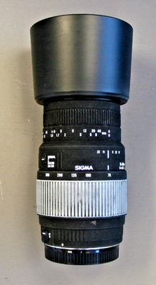 Sigma 70-300mm f/4-5.6 APO DG Macro (200-300mm) for Canon EF w/ Hood & UV Filter