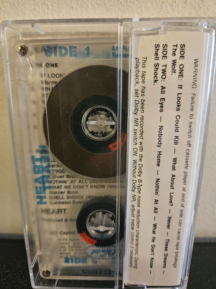 HEART Heart 1985 CASSETTE TAPE POP ROCK ARENA ROCK CAPITOL RECORDS - Image 4 of 4