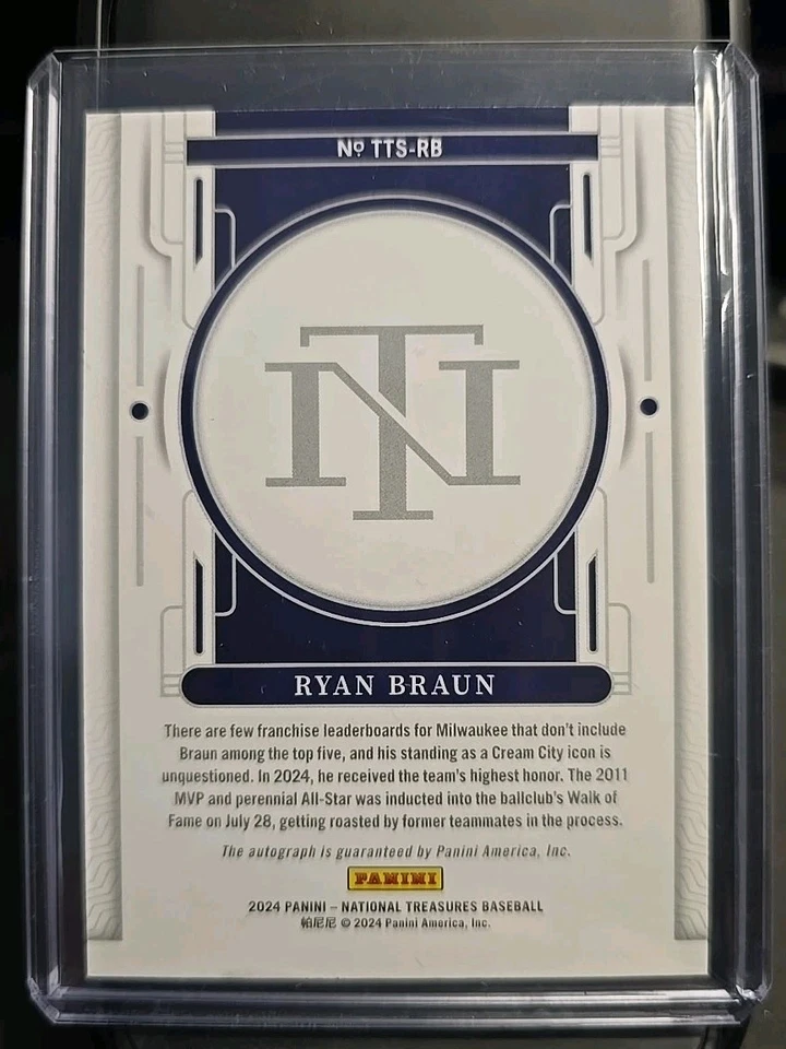 2024 Panini National Treasures Timeless Talents Ryan Braun #35/49 (TTS-RB) - Image 2 of 4