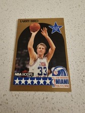 1990 NBA Hoops#2 Larry Bird All Star Weekend Feb 9-11 1990 Near Mint Crisp Edges