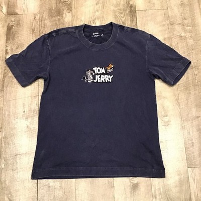 Hollister Boxy Heavyweight Tom and Jerry Graphic Tee Blue Mens Size XS Pre-owned