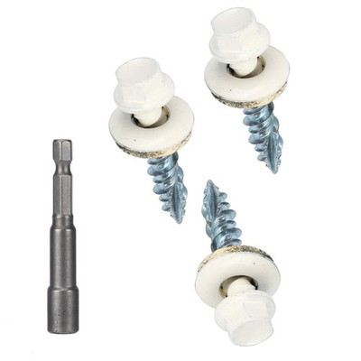 Metal Roofing Screws 10x1'' Hex Head with EPDM Washer for Corrugated Roofs
