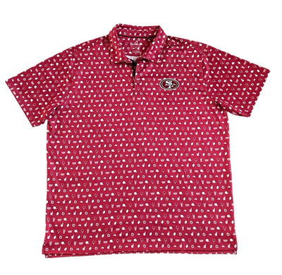 Antigua San Francisco 49ers Polo Shirt Men's XL Red NFL Performance Golf NWT
