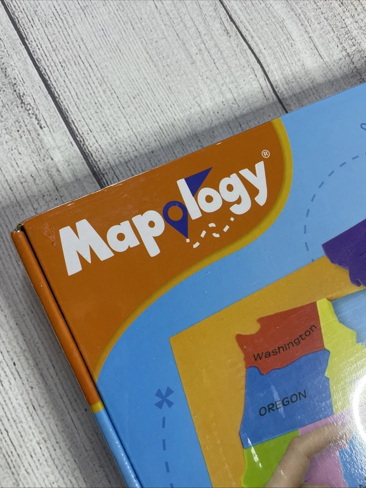 Mapology Estados dos EUA com suas capitais, quebra-cabeça de espuma e bandeiras seladas novo! - Imagem 3 de 4