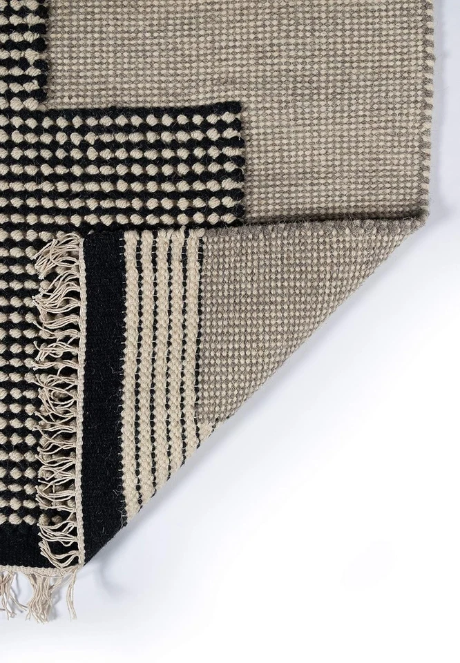 Alfombras rectangulares Novogratz Karl 2' X 3' con acabado negro KARL0KRL-1BLK2030 Foto 4 de 4