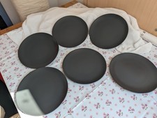 6 Speiseteller Menüteller Ikea Färgrik No. 18691 schwarz anthrazit matt