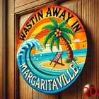 vintage style "Wasting Time in Margaritaville" metal aluminum Tin Metal Signs