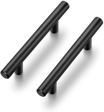 Paquete de 30 Jaladeras De Gabinete 5 Pulgadas Negro Mate Acero Inoxidable 3 Pulgadas Centro