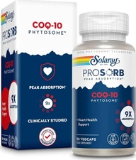 SOLARAY CoQ-10 Phytosome - 9X Absorption CoQ10 200mg - Easy-to-Digest Supplement