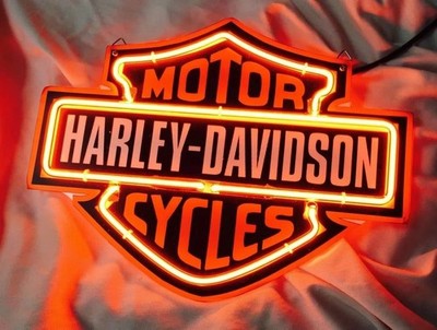 US STOCK 14'' Harley Davidson HD Motorcycles 3D Carved Neon Lamp Sign Beer Decor
