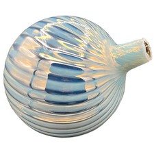 Large Table Garden Opalescent Mercury Hand Blown Glass Gazing Ball Swirl Pattern