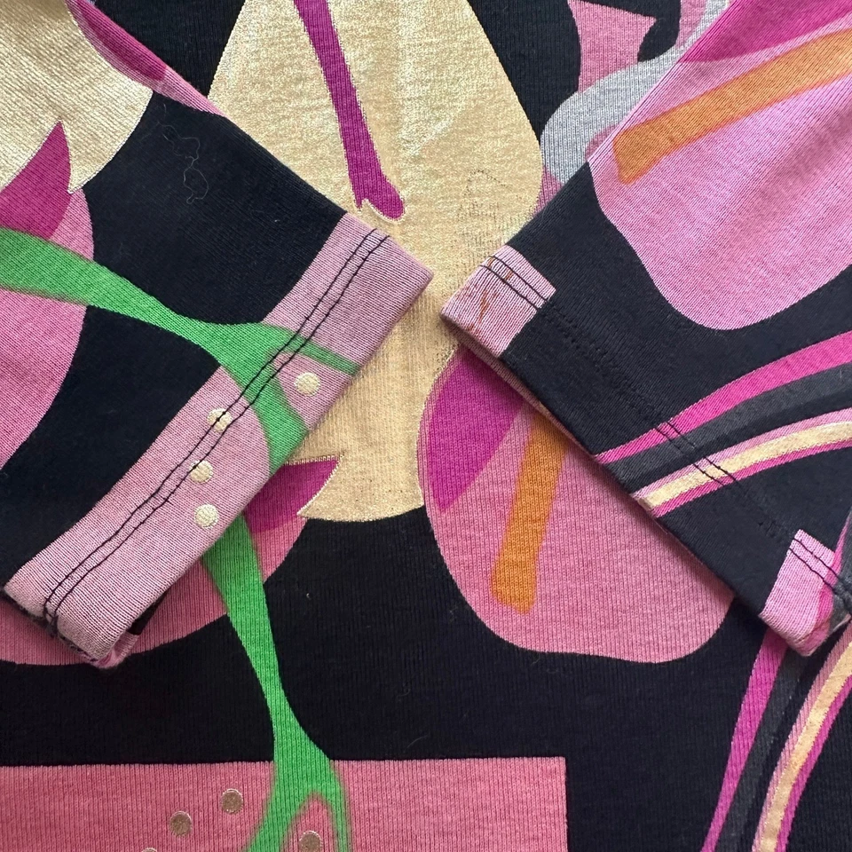 Top Artístico Mujer Vintage Miss Sixty XL Estampado Gráfico Diseñador Italiano Audaz Retro Foto 4 de 4