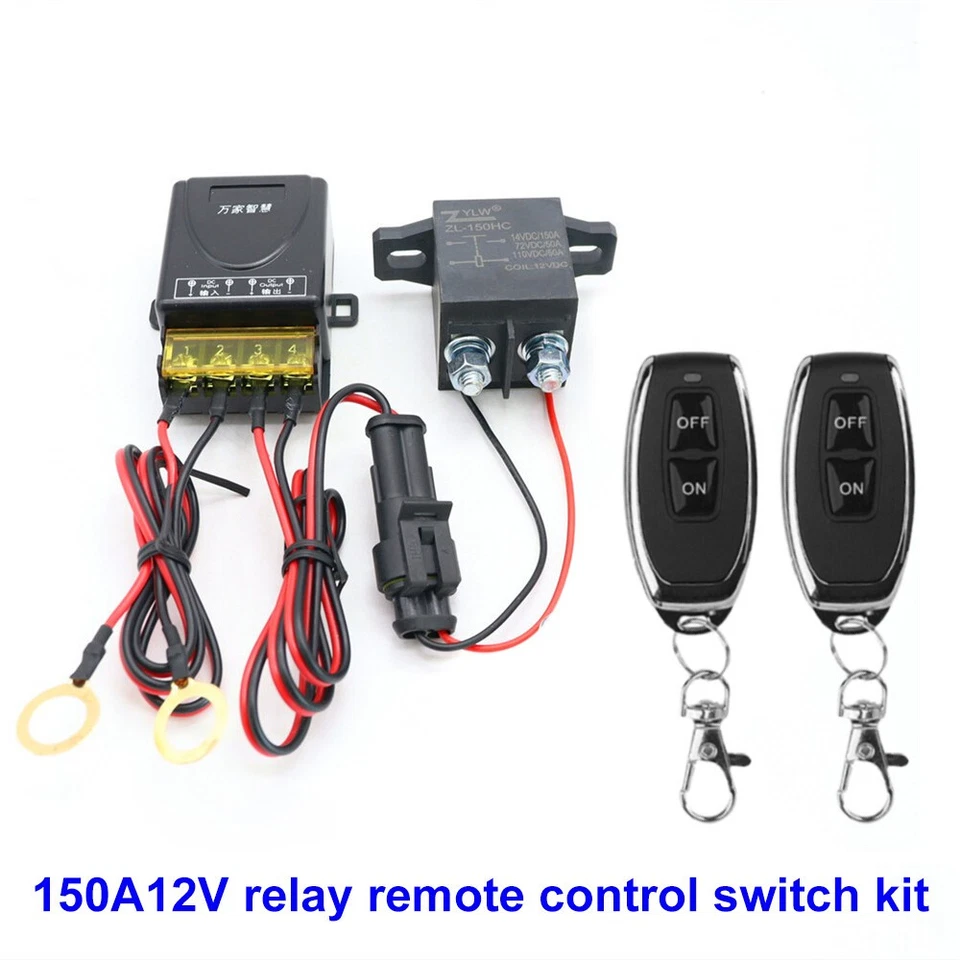 Wireless Remote Car Battery Disconnect Kill Master Switch Power Isolator System# — 第 2/4 张图片