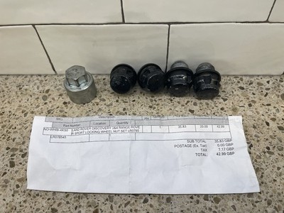 Land Rover Discovery 3 4 Range Rover Sport Locking Wheel Nuts LR078545- Key  M 