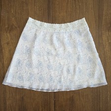 NWT Express Purple and cream floral print sil...