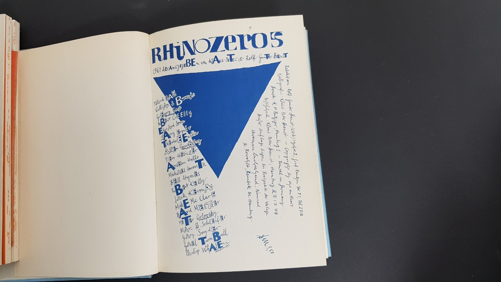 RhinoZeros alle 10 Ex. Beatnik- / Jugendzeitschrift der 60er Jahre als Hardcover