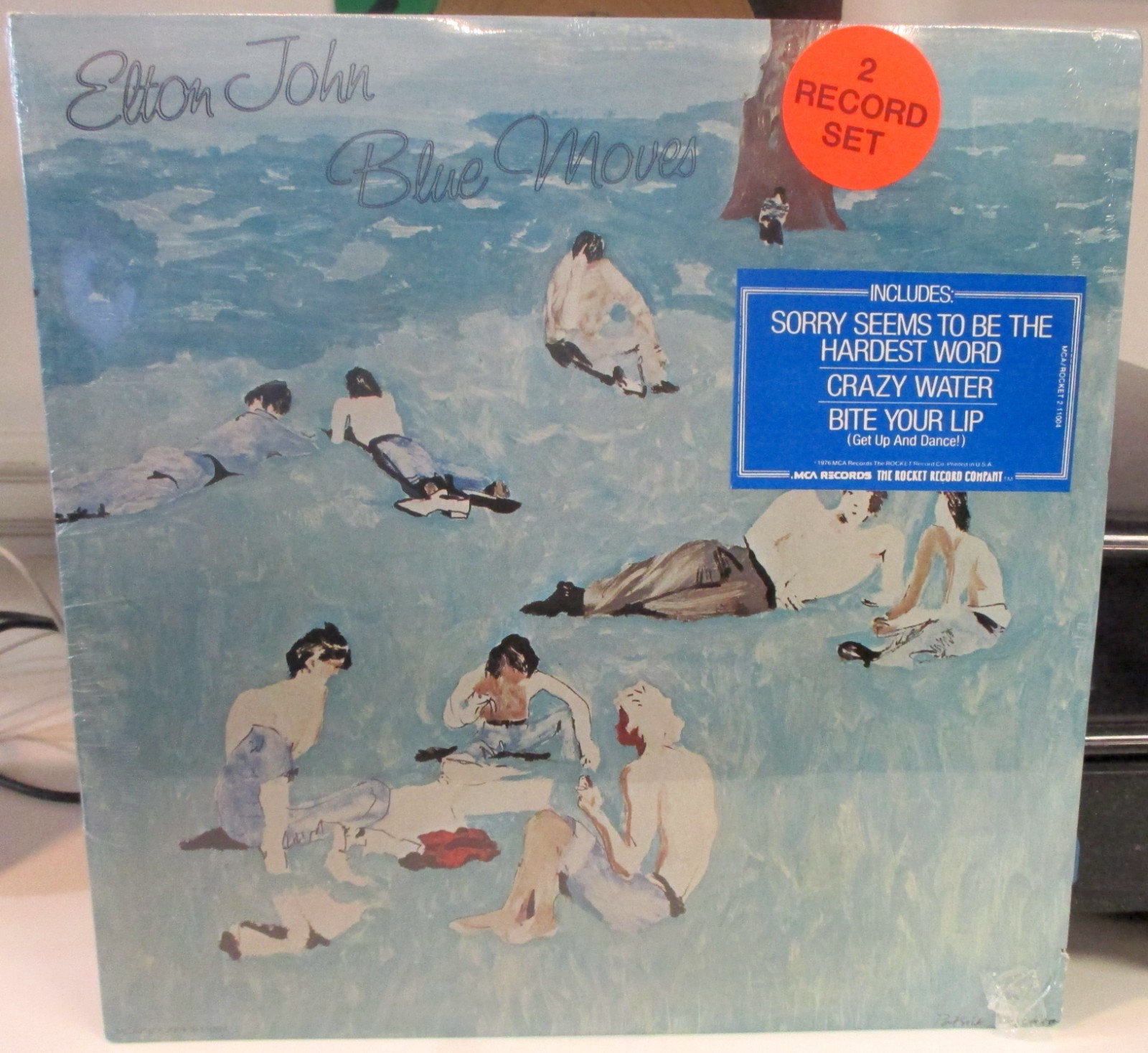 SEALED! Elton John Blue Moves 2 x LP Hype Sticker Gatefold Vintage!