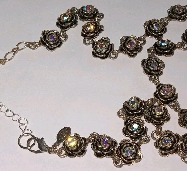 Premier Design Aurora Borealis Rose Necklace Primrose With Magnetic Extension - Image 2 of 4