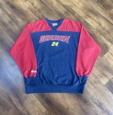 Vintage Chase Authentic NASCAR Jeff Gordon V Neck Sweater Mens L Embroidered