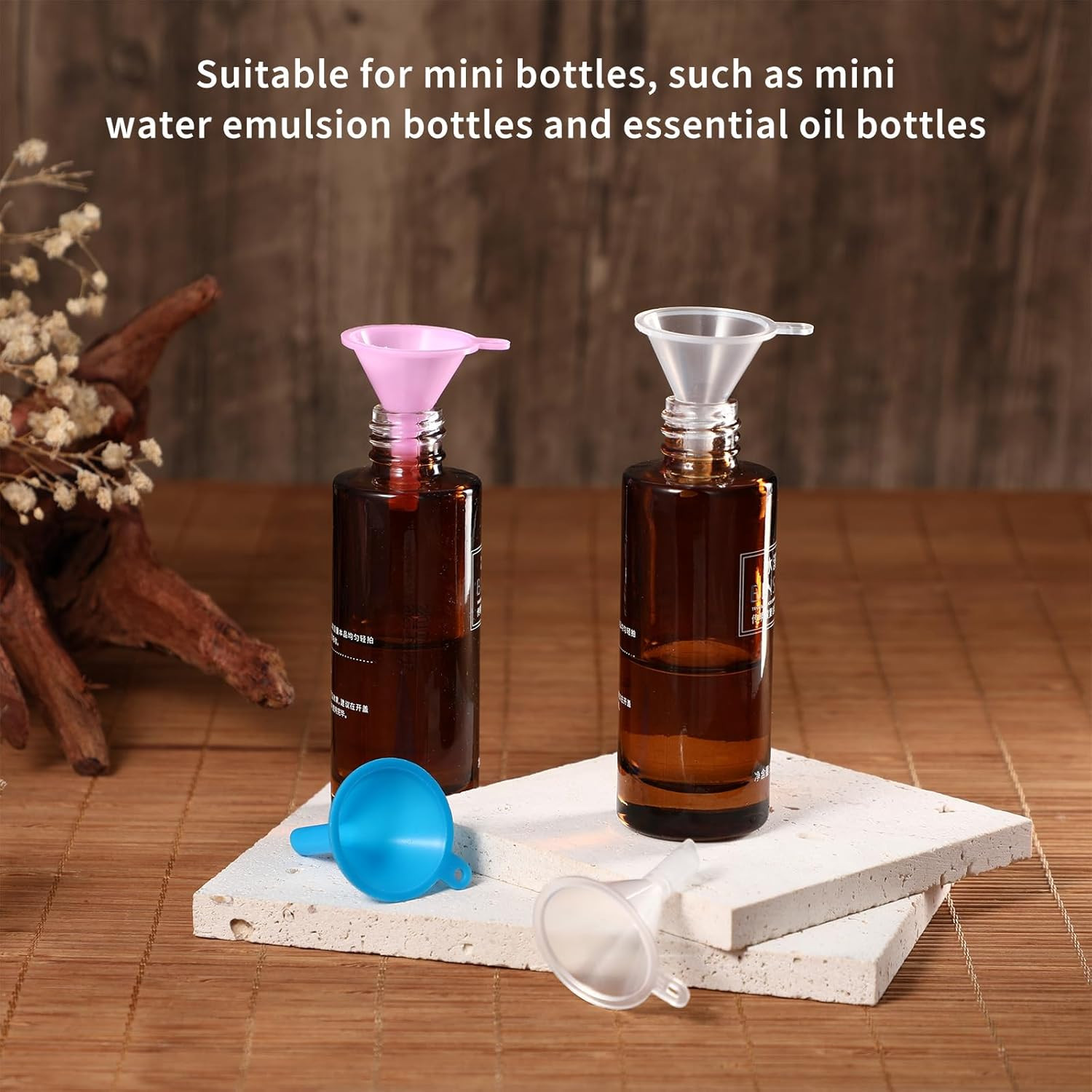 9PCS Plastic Small Funnel, Mini Perfume Funnel Filling Small Tiny Bottles Capsul