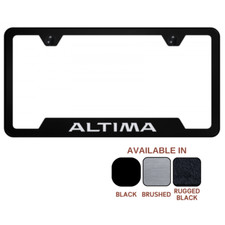 Nissan Altima Laser Etched Logo Notched License Plate Frame Official Licensed