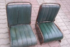 Sitze für Oldtimer Militärfahrzeug 2 Ledersitze Armee Sonder Kfz Wh ? Klappsitze