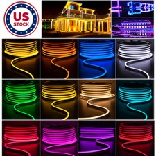 100ft Waterproof LED Neon Rope Light Strip SMD 2835 110V LED Lights Outdoor Sign