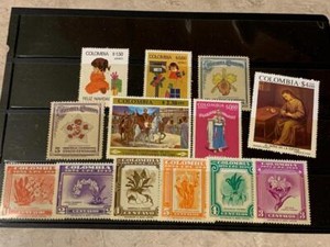 Colombia Postage Lot All Different Approx 13 Stamps Mint Never Hinged SKU# 34985