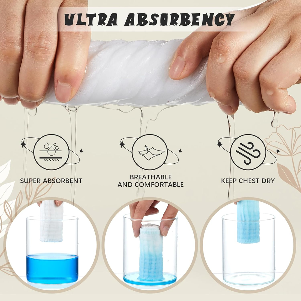 10 Pack 6 Layer Gauze Cotton Bra Liners Under Bra Pads Breast Pads