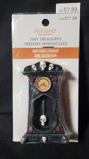 Ashland Halloween 2021 Tiny Treasures "Mini Skeleton Pendulum Clock" New