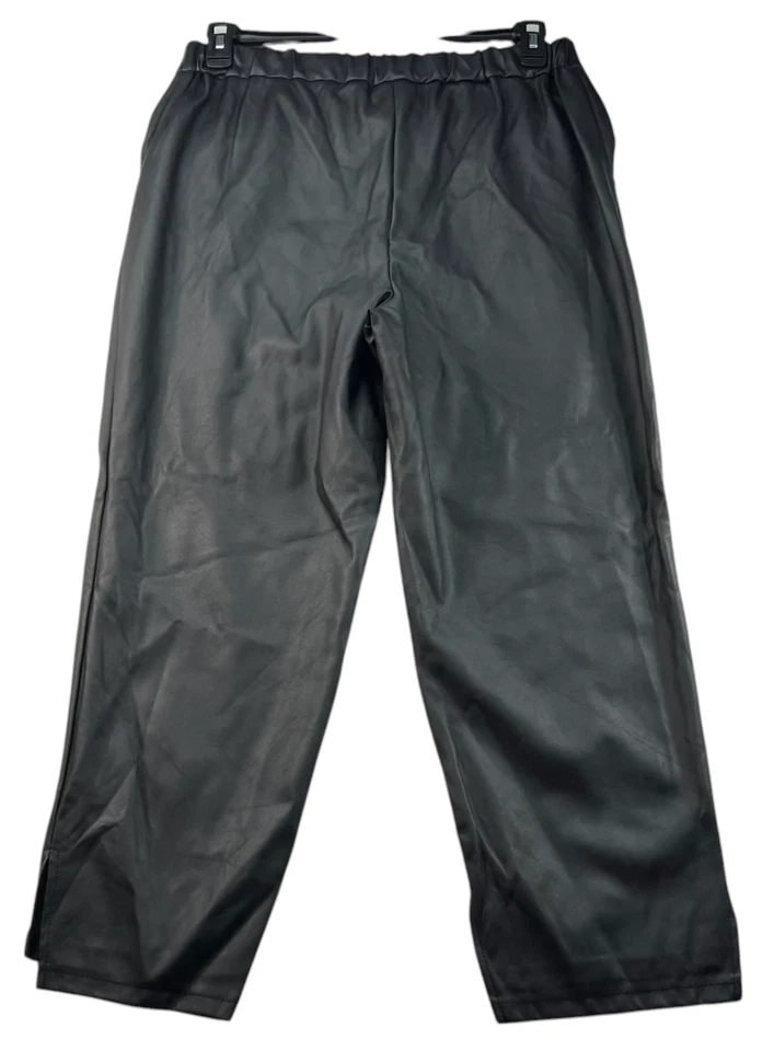 Alfani Faux Leather Pants Womens Size Medium Black Pockets - Image 3 of 4